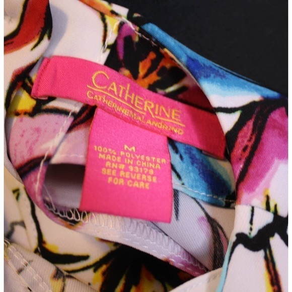 Catherine Malandrino Floral Blouse Top Flare Sleeve Multicolor Size M - Picture 4 of 4